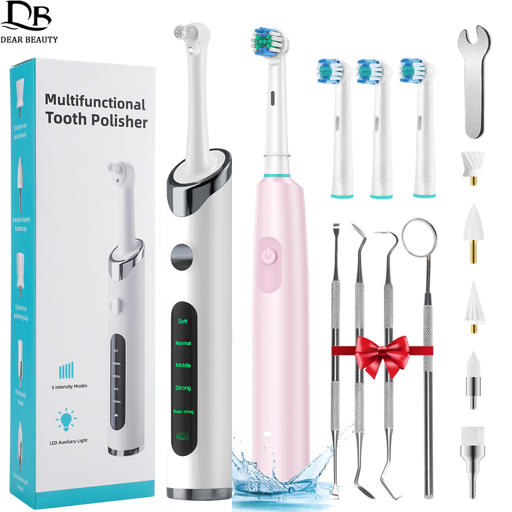 Teeth Whitening Toothbrush - Lucidatore Elettrico per Denti, Scaler Dentale