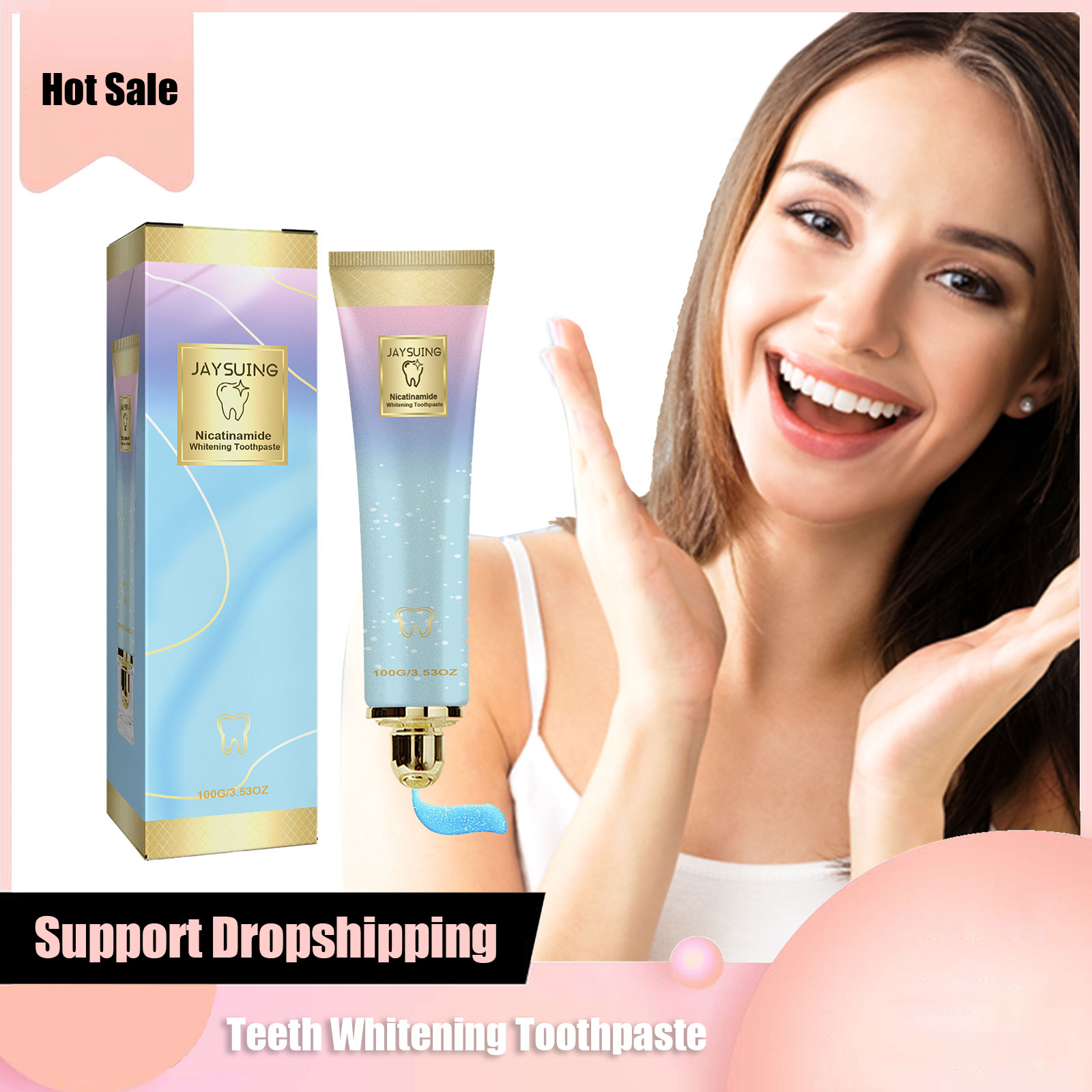 Teeth Whitening Paste - Dentifricio sbiancante per denti riduce l'ingiallimento